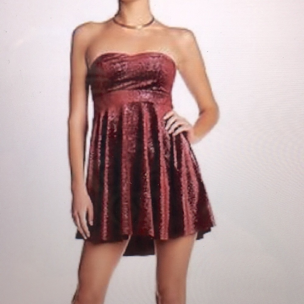 Wine velvet dress straps or strapless